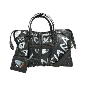 Balenciaga Classic City Graffiti lambskin shoulder bag